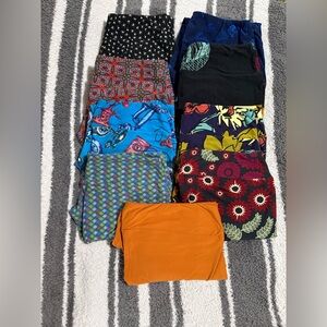 EUC LULAROE TALL& CURVY LEGGINGS *9 PAIR*